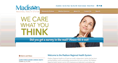 Desktop Screenshot of madisonregionalhealth.org